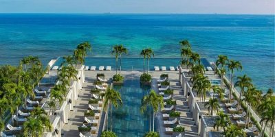 bird eye view of outdoor pool area