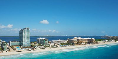 bird eye view of the sea and resort